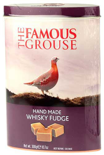 Whisky Fudge smaksatt med Famous Grouse, tillverkad av Gardiniers of Scotland