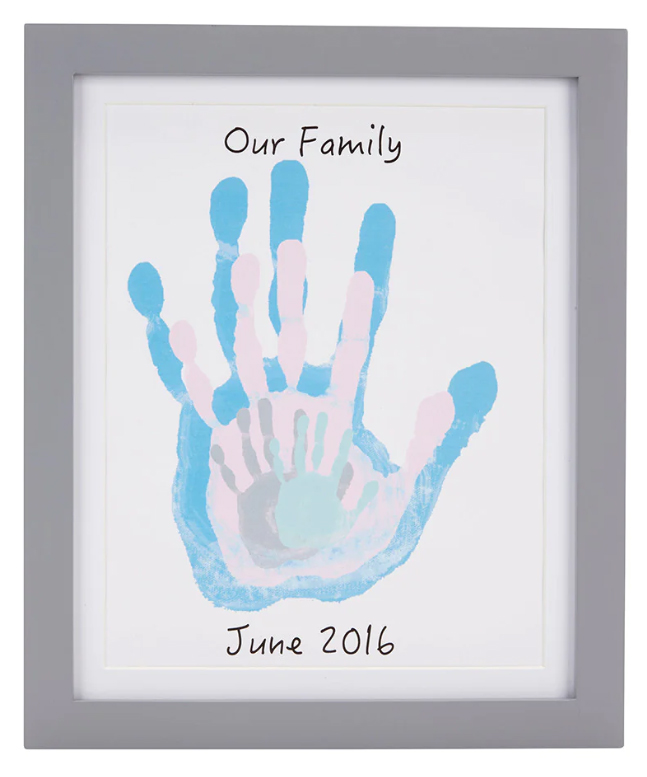 Fotoram Family Handprint - Handavtryck för hela familjen • Pryloteket