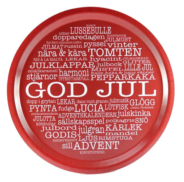Bricka God Jul (rund 31cm)