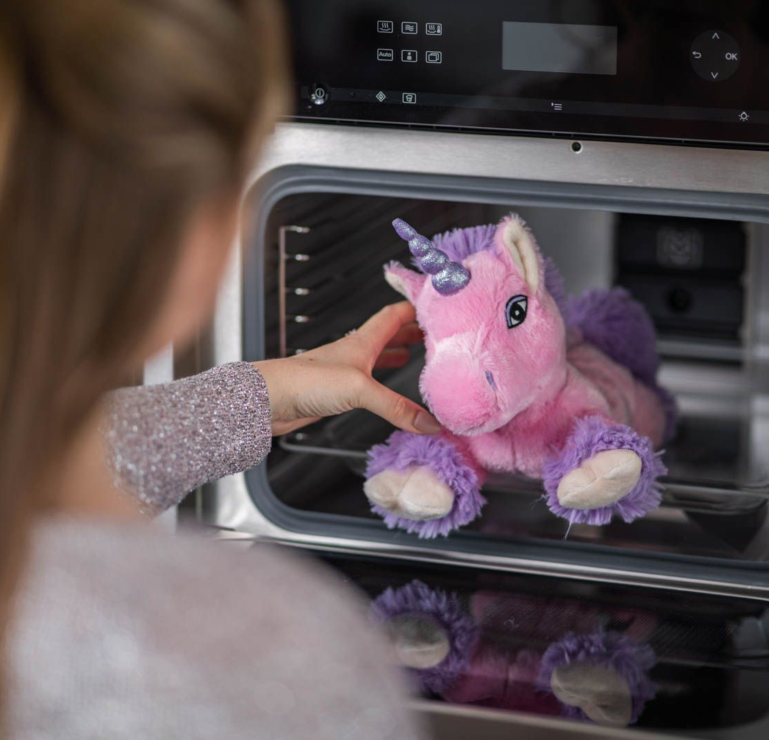 Värmenalle Enhörningen Pink, rosa tvättbar - Habibi Plush Säljs på Presenteriet.se