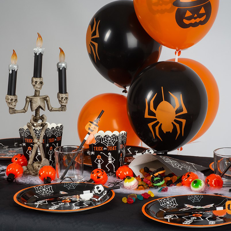 Pappersmuggar Halloween Dansande Skelett 8-pack