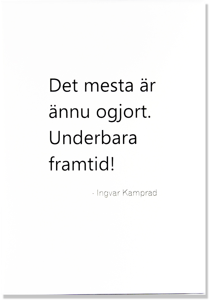 Tavla Underbara framtid - Ingvar Kamprad