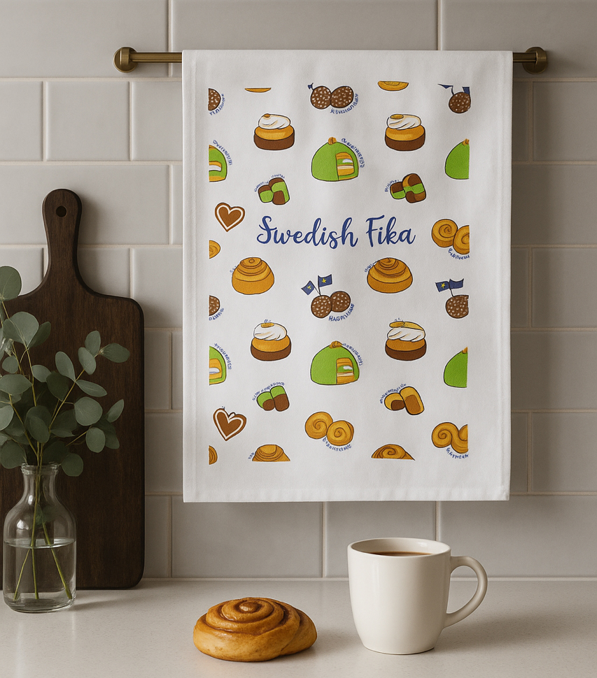 Kökshandduk Swedish Fika