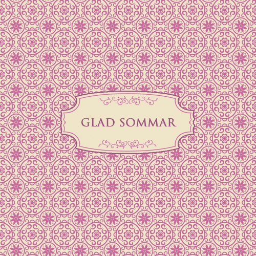 Kort, Glad sommar, rosa