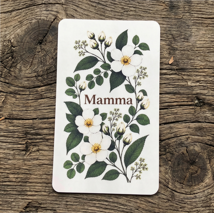 Paketkort Mamma, 5,5 x 9cm