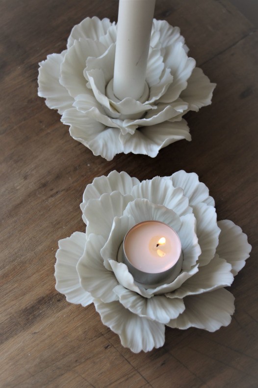 Ljushållare/Ljusstake Peony, från Majas lyktor säljs till förmån för Barncancerfonden