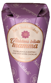 Strut Världens bästa Mamma, Blandade ljusa och mörka chokladkolor från Åre Chokladfabrik