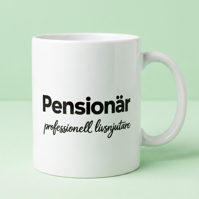 Mugg Pensionär professionell livsnjutare