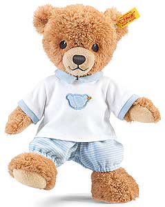 Nalle med blå pyjamas, 25cm - Steiff nalle • Pryloteket