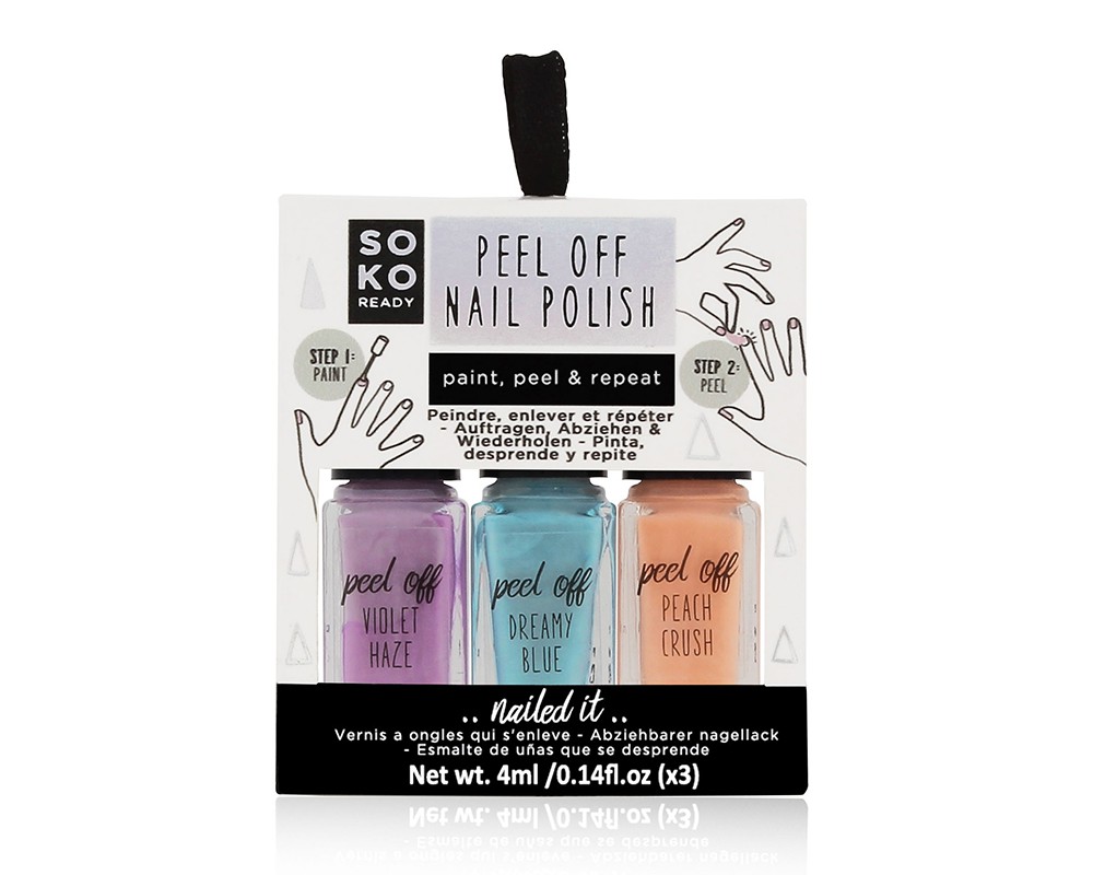 Nagellack Peel-off, 3-pack