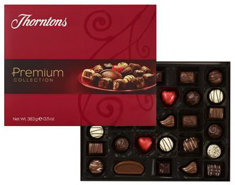Lyxig chokladask med chokladpraliner