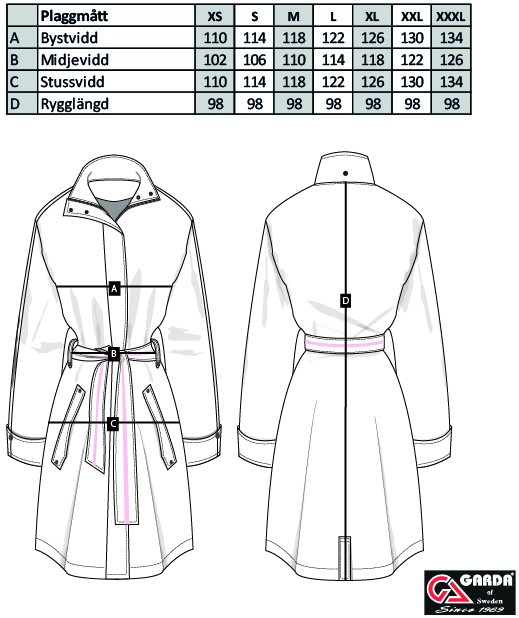 Garda of Sweden AB Regnkappa CityCoat Vit - Garda of Sweden