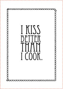 Kökshandduk, I kiss better than I cook - La Shelf