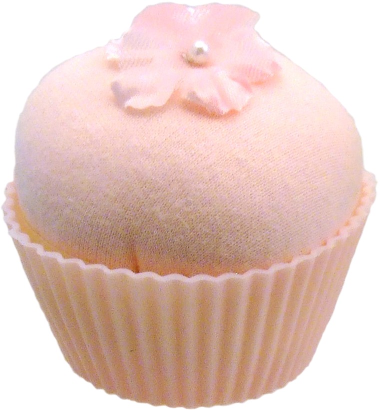 Cupcake Haklapp Jordgubb (rosa) - Babyblooms