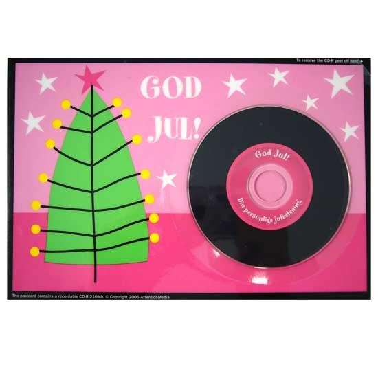 Kitsch Julkort med Cd-skiva