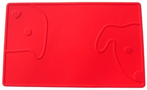Underlägg till hund- & kattmatskål, röd - KG Design