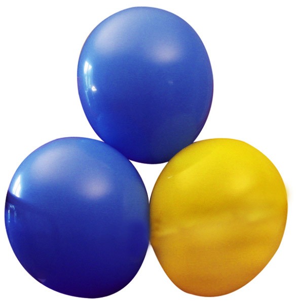 Blåa och Gula ballonger - 10st
