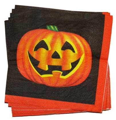 Servetter Halloween Glad Pumpa, 8-pack