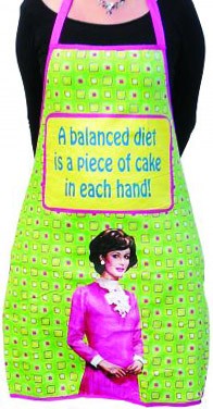 Retro Förkläde ""A balanced diet...""