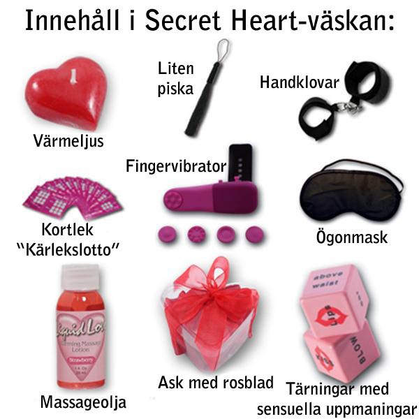  Väskan Secret Heart - laddad med vuxenleksaker