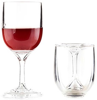 Ihopfällbart Vinglas, 2-pack