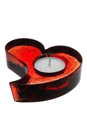  Ljuslykta Heart, Röd - SEA Glasbruk