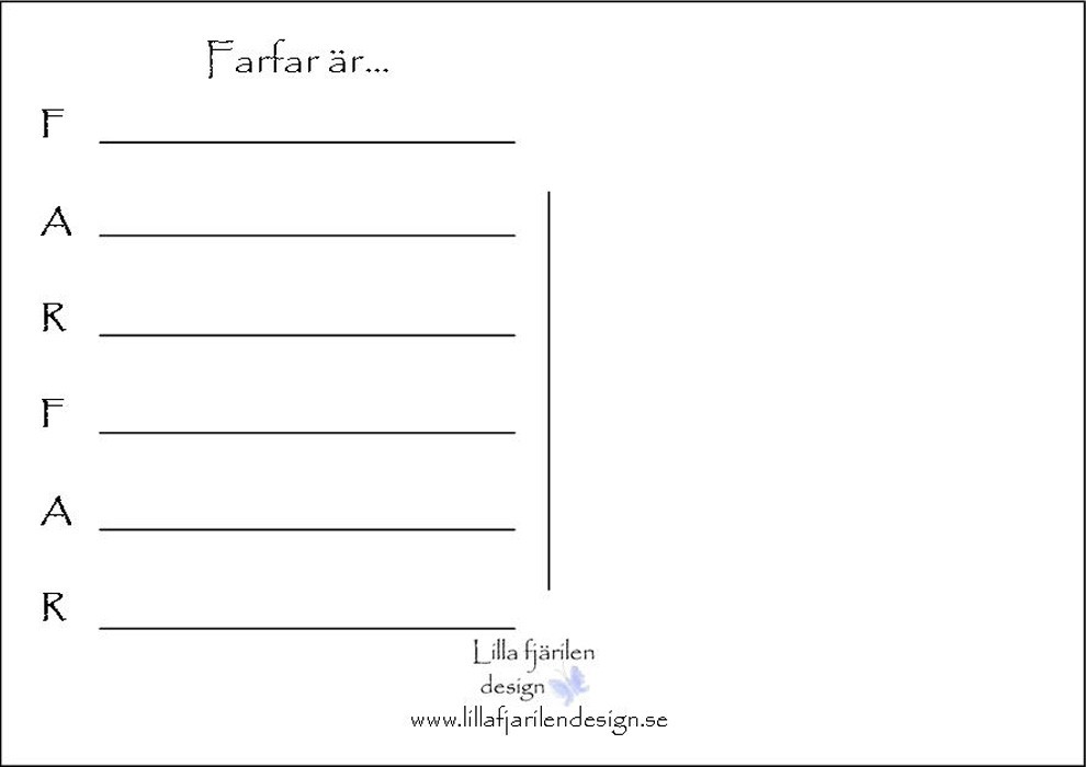 Vykort, Till Farfar