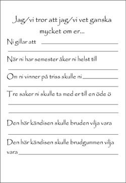  Till Brudparet (Fyll-i-bok)