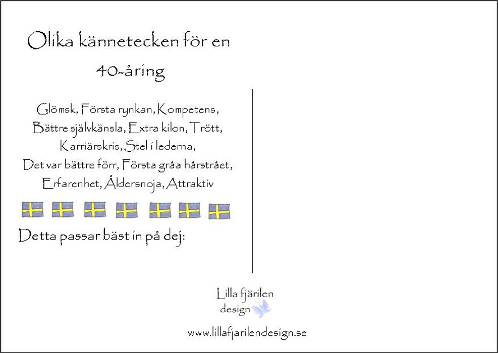 Vykort, Till 40-åringen