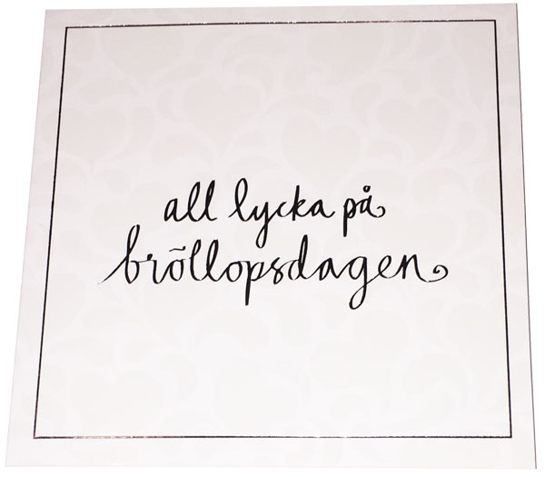 Kort, All lycka p Brllopsdagen