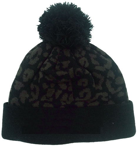 Mssa beanie pom pom, Svart brun, Presenteriet.se