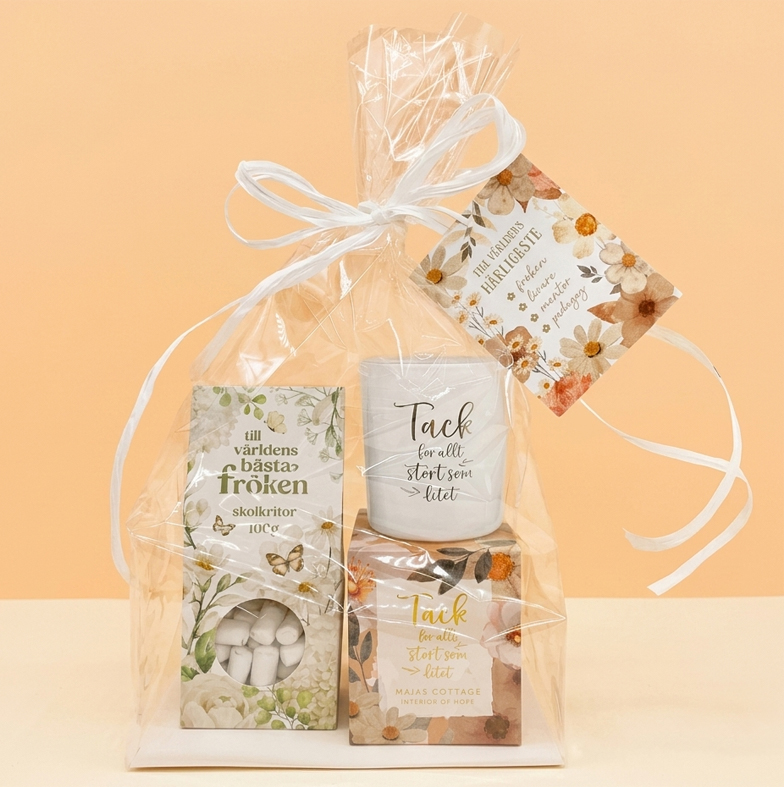 Presentset Till Fröken, i cellofan