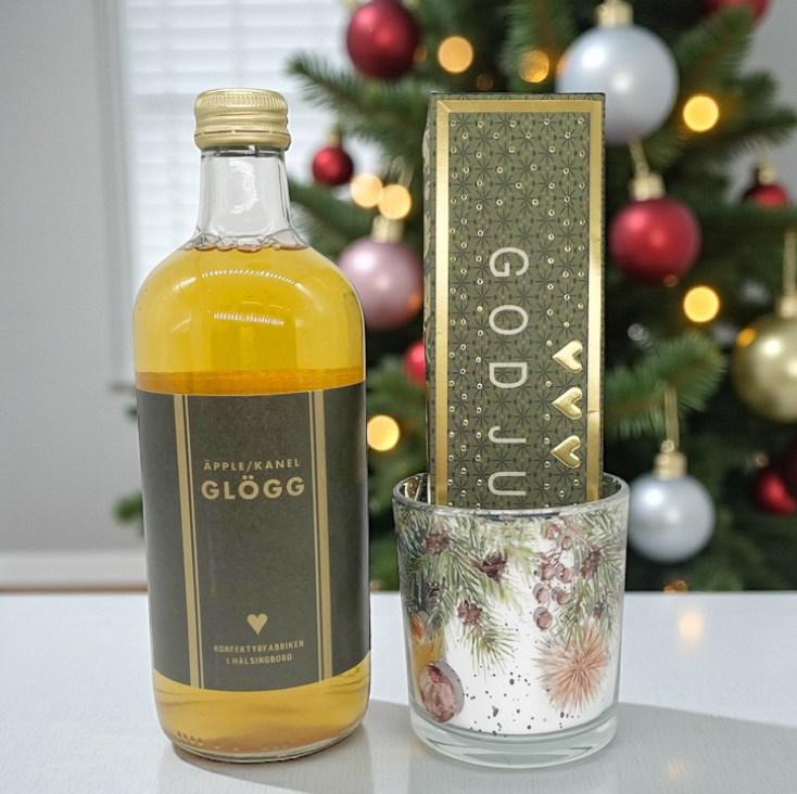 Presentset God Jul, Glögg, Knäcktryfflar och ljuslykta