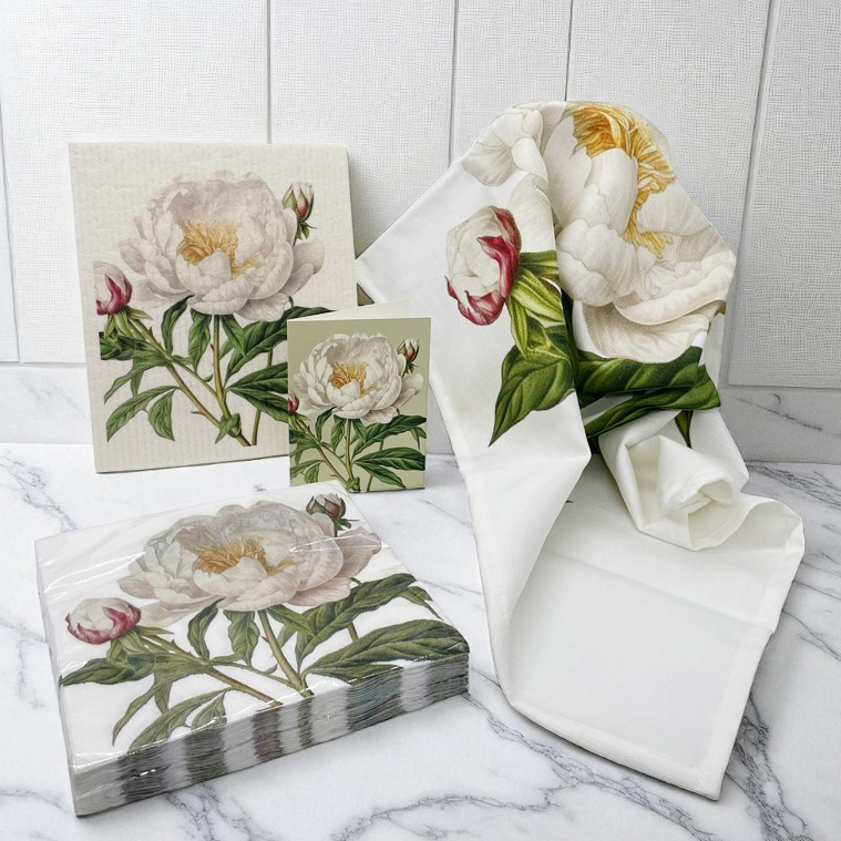 Presentset Pioner & Rosor, i cellofan - Sköna Ting