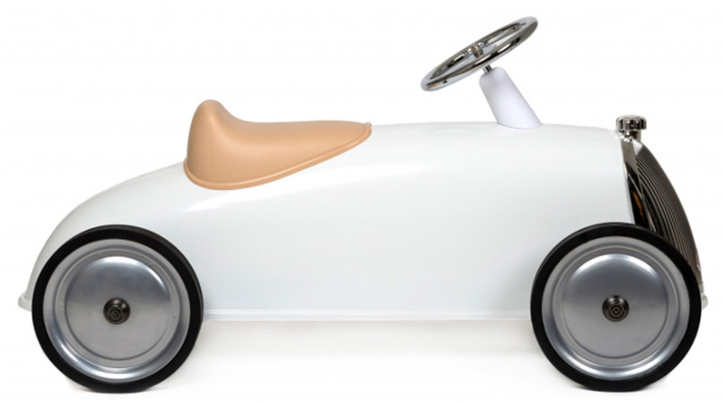 Gåbil Rider Snow White i retromodell, Vit - Baghera