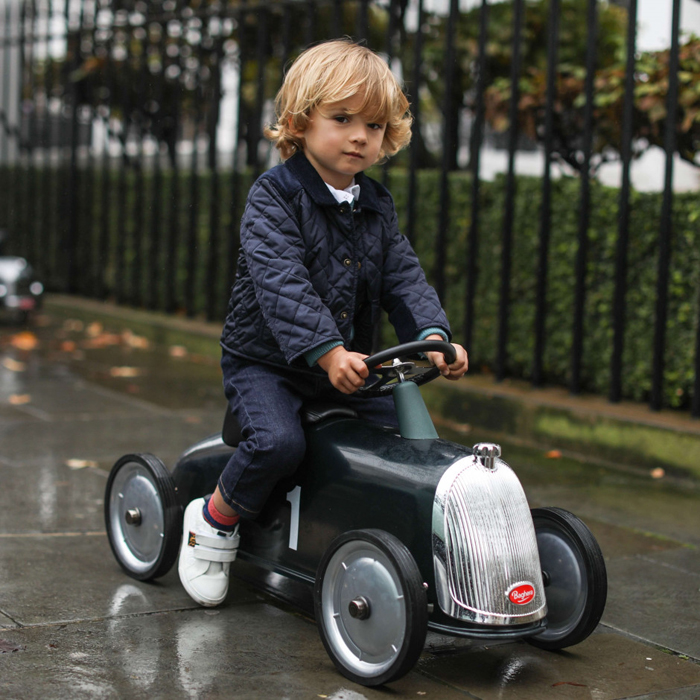 Gåbil Rider Gentleman i retromodell, Mörkgrön - Baghera