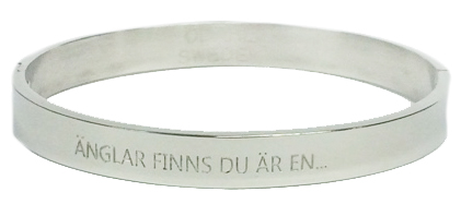 Änglar finns, armband (stål) från Odahl Design