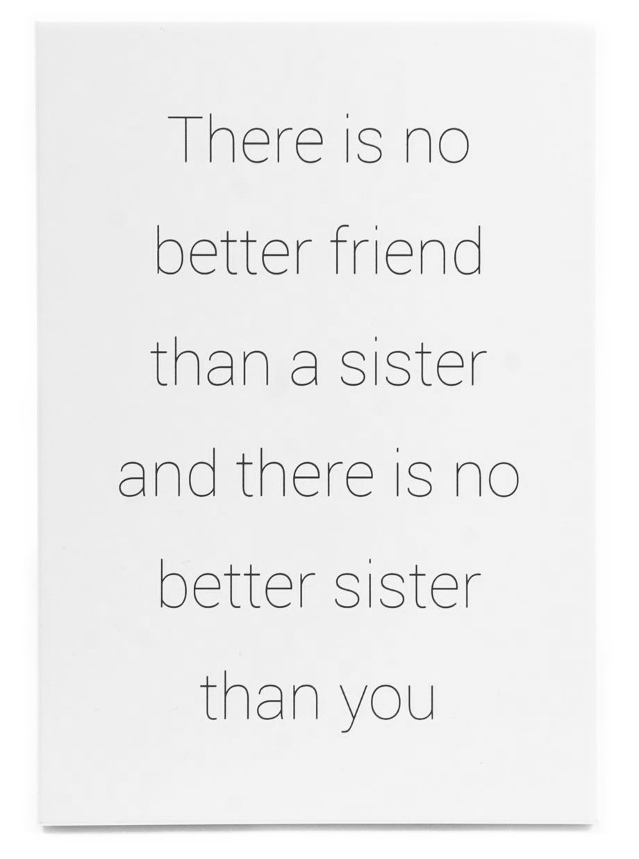 Skylt "Sisters are best friends • Pryloteket