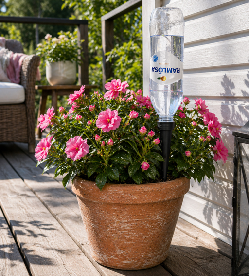 Självbevattnaren från Sagaform hjälper dig att hålla krukväxterna vid liv