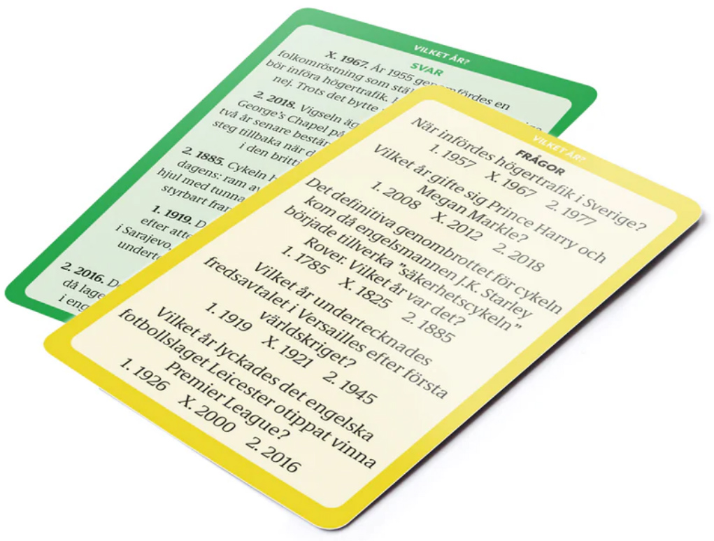 Snabbquiz: Vilket År