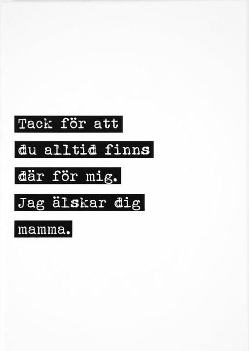 Skylt "Tack mamma • Pryloteket