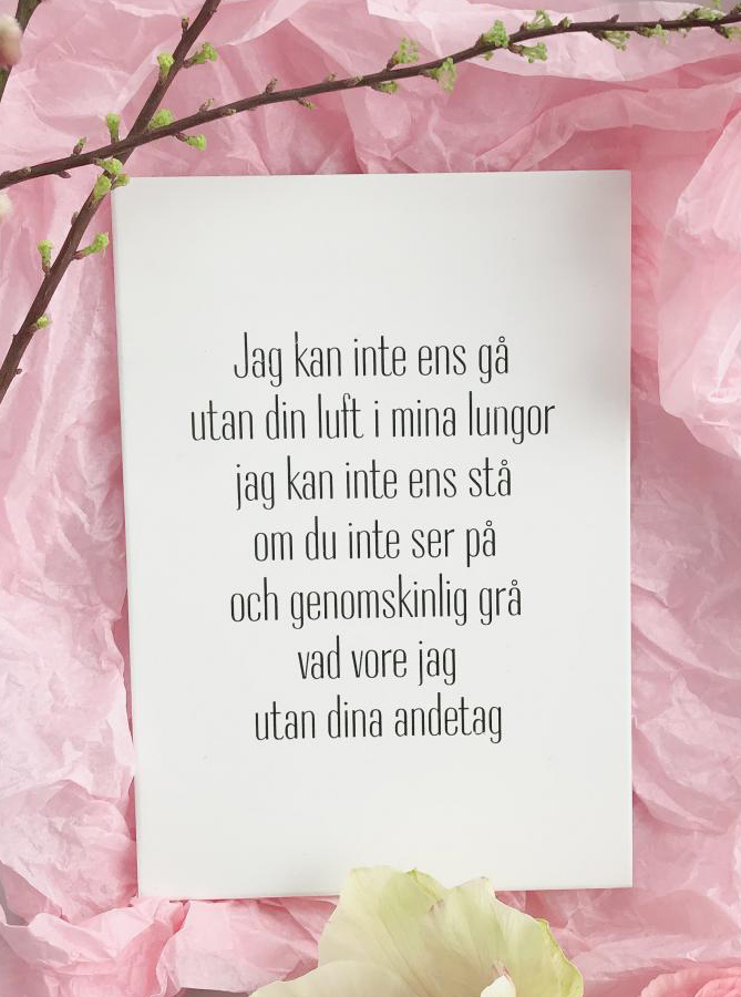 Skylt Utan dina andetag