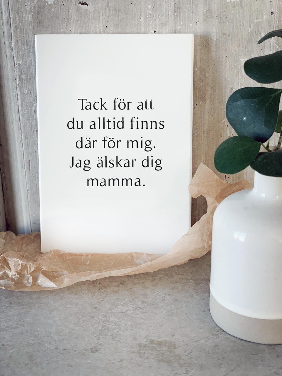 Tavla "Tack mamma" • Pryloteket