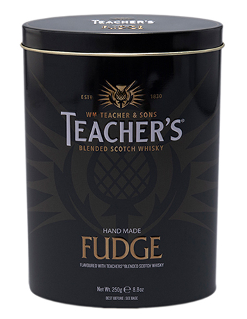 Whisky Fudge smaksatt med Teacher´s, tillverkad av Gardiniers of Scotland