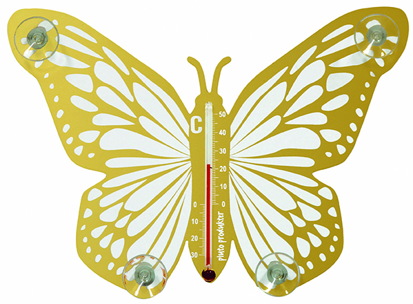 St termometer som fsts p fnstret (ute eller inne) fr att mta temperaturen ute eller inne