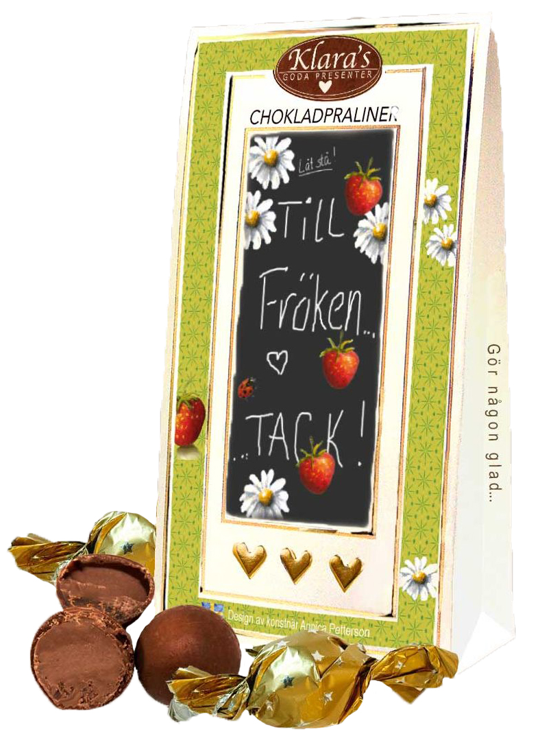 Världens bästa fröken - Lyxiga chokladpraliner • Pryloteket