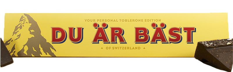 Toblerone "Du är bäst", 360g • Pryloteket