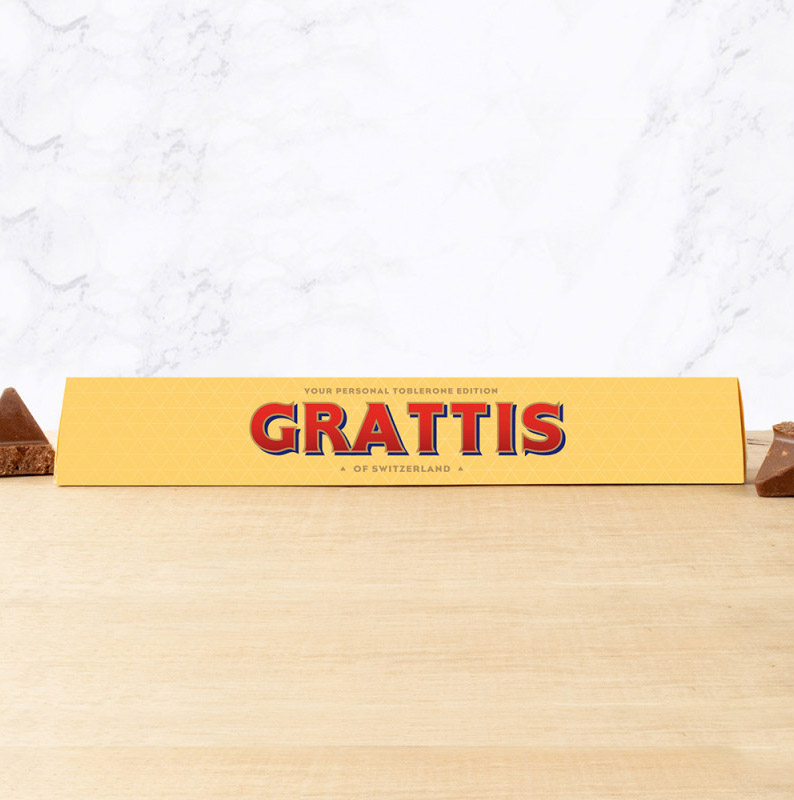 Toblerone "Grattis", 100g • Pryloteket