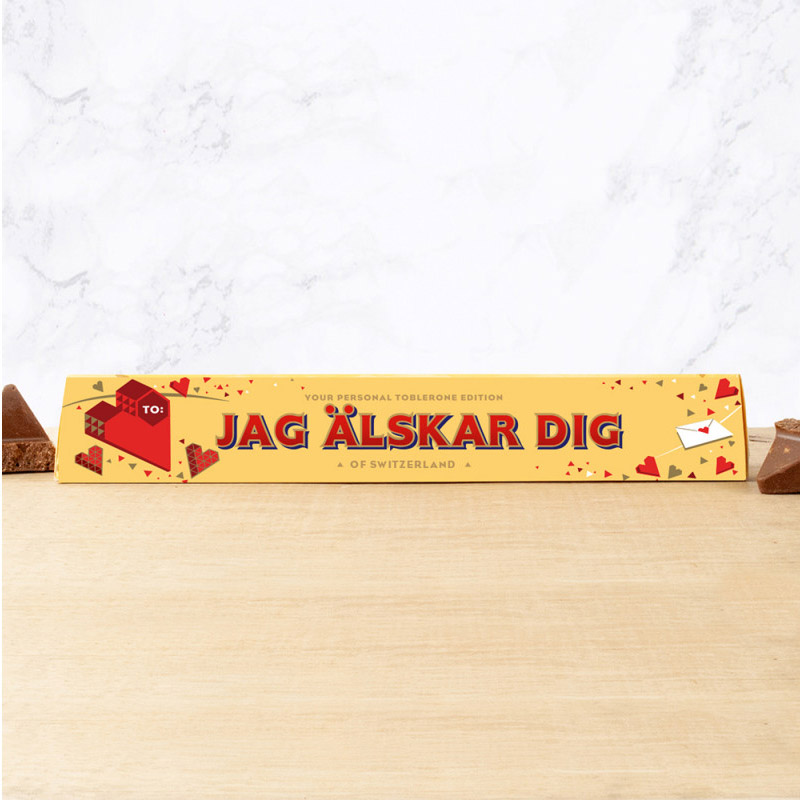 Toblerone "Jag älskar dig", 100g • Pryloteket